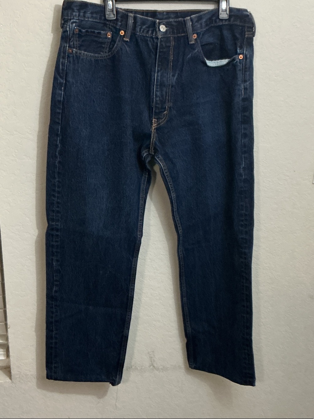 👖 Levi's 505 Regular Fit Dark Wash Straight Jeans W38 L34 👖
